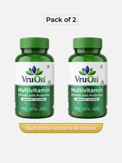 [Pack of 2] Multivitamin & Minerals with Probiotics Tablet (20+ Essential Nutrients)